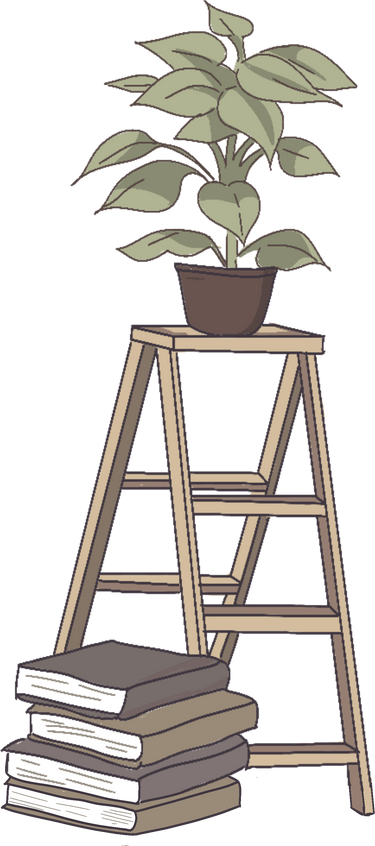 flower and book combination decoration